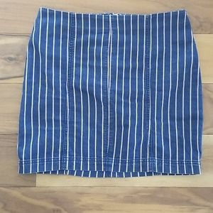 Blue Sz S striped skirt
